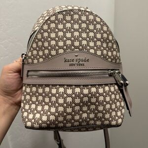 Kate Spade Cream and Brown Patterned Bag